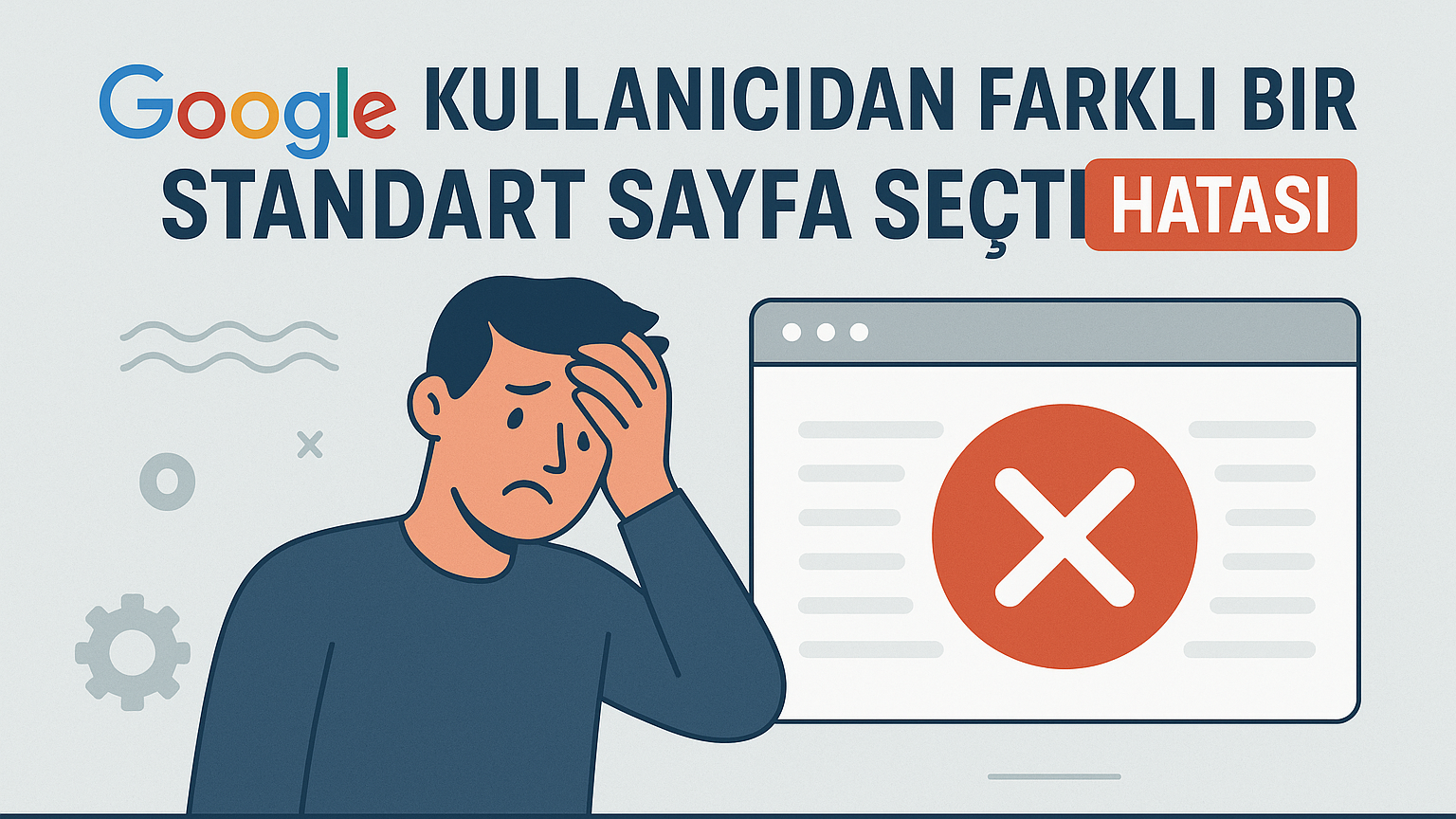 Kopya, Google Kullanıcıdan Farklı Bir Standart Sayfa Seçti Hatası