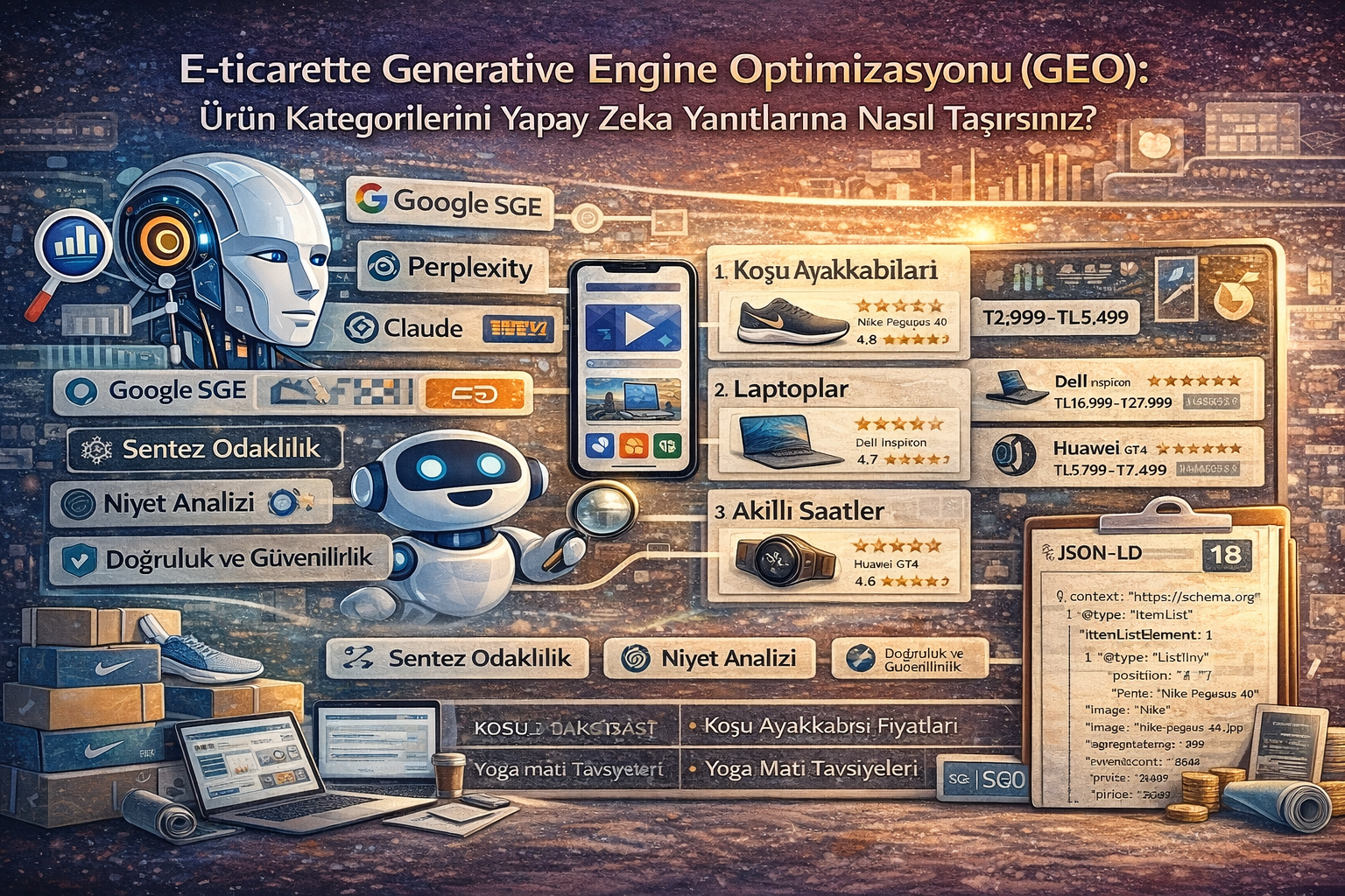 E-ticarette Generative Engine Optimizasyonu (GEO): Ürün Kategorilerini Yapay Zeka Yanıtlarına Nasıl Taşırsınız?