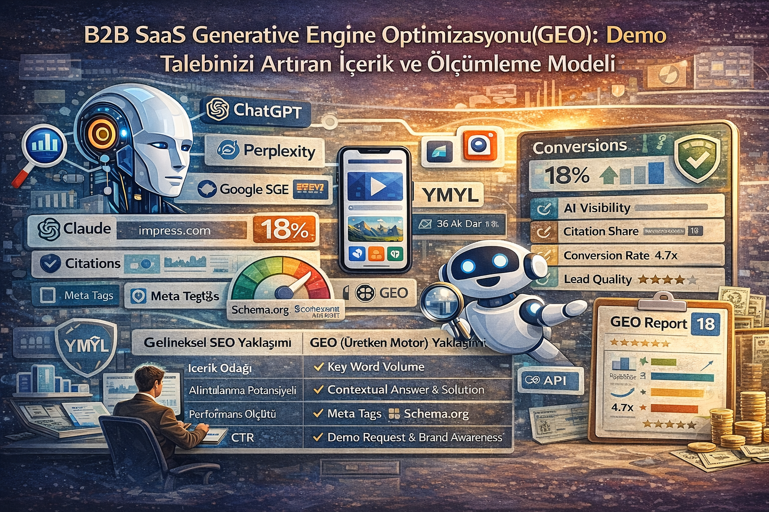 B2B SaaS Generative Engine Optimizasyonu (GEO): Demo Talebinizi Artıran İçerik ve Ölçümleme Modeli