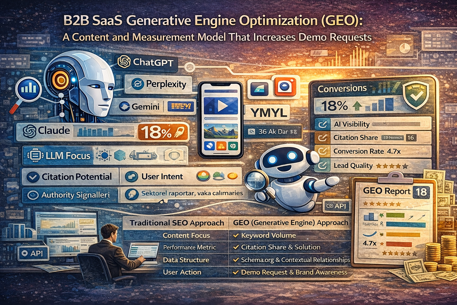 B2B SaaS Generative Engine Optimization (GEO): A Content and Measurement Model That Increases Demo Requests