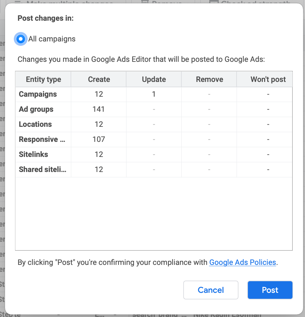 Changes Posted