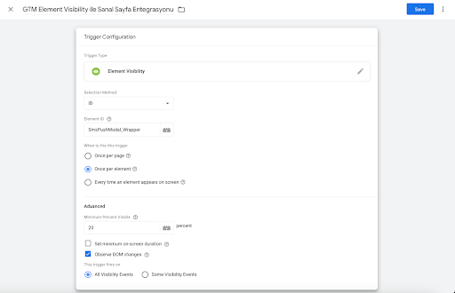 Virtual Page Integration with GTM Element Visibility