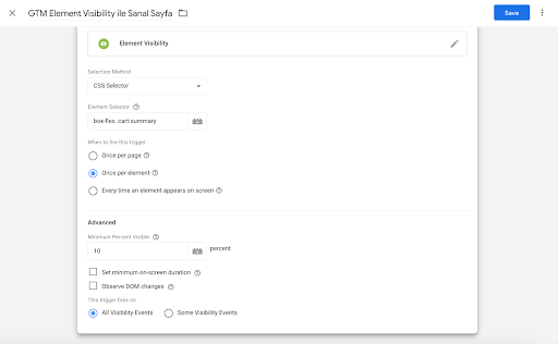 Virtual Page Integration with GTM Element Visibility