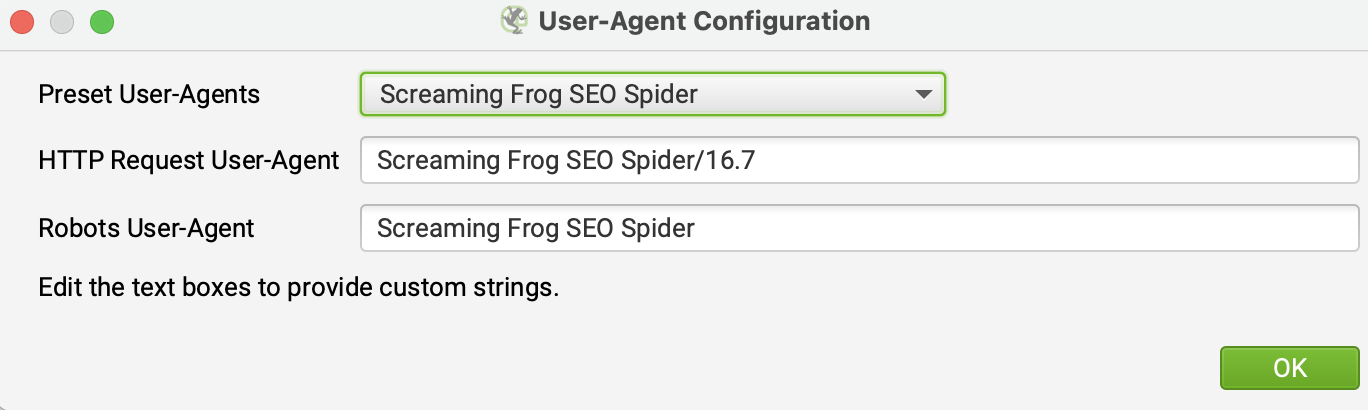 Screaming Frog User Guide and Configuration Settings