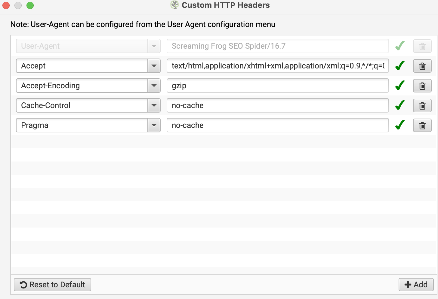 Screaming Frog User Guide and Configuration Settings