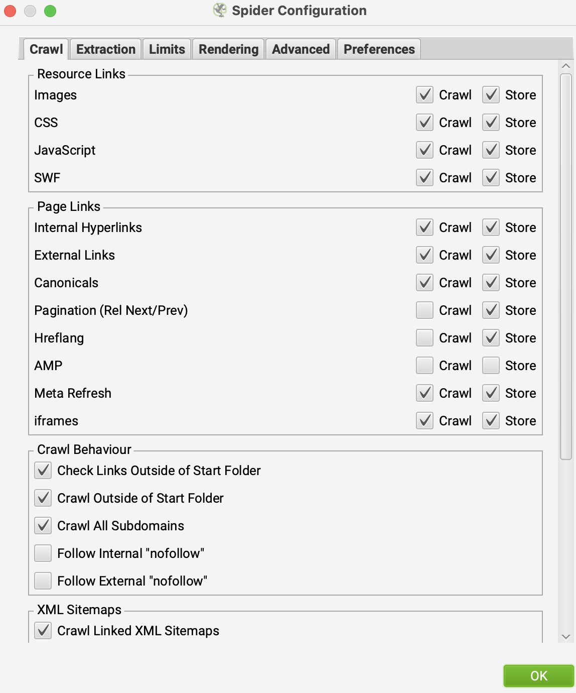 Screaming Frog User Guide and Configuration Settings