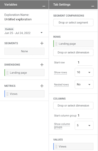 Exit, Entrance and Landing Page Reportings in GA4