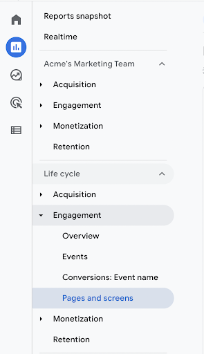 Exit, Entrance and Landing Page Reportings in GA4