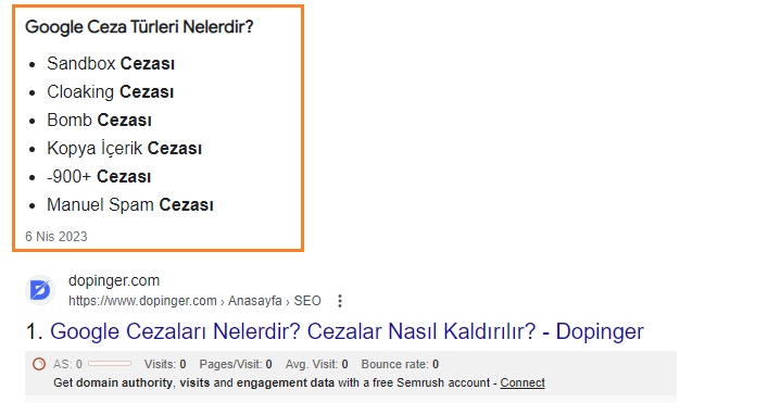 Google Search Snippet Türleri ve Teknikleri